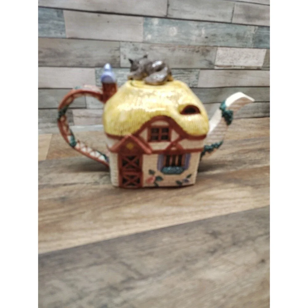 Fitz & Floyd Teapot Collectible Fables & Fairytales THREE LITTLE PIGS #792/1500
